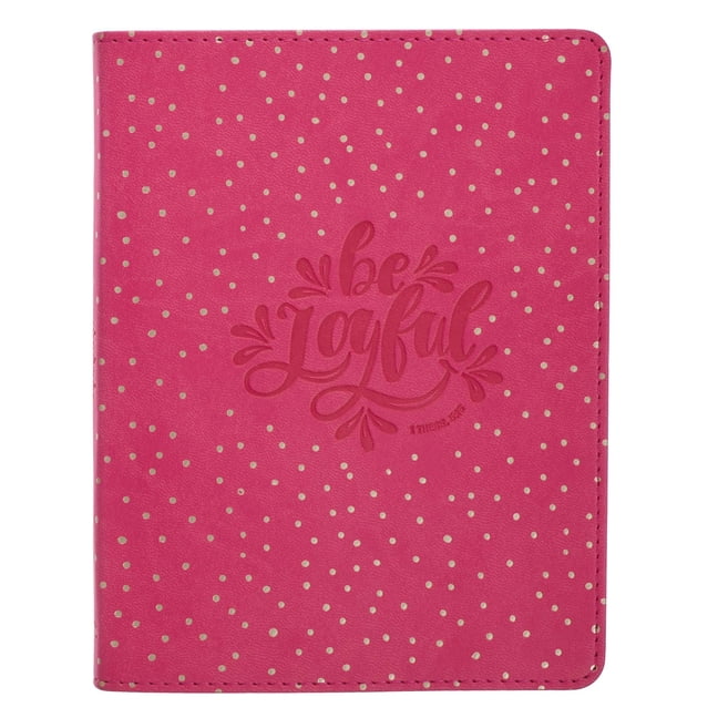Journal Handy Dotted Pink Be Joyful (Hardcover)