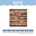 thumbnail image 2 of 16 Inch Wall Clock Battery Operated Square Clock Decorative for Office, Kitchen, Outdoor, Living Room，Vintage Wooden Plank Pattern Painting, 2 of 4