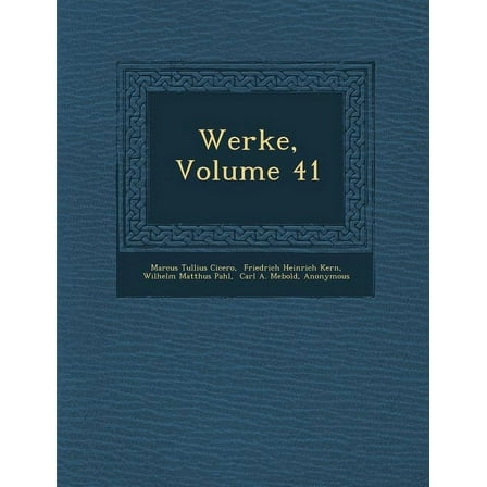 Werke, Volume 41 (Paperback)