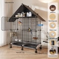 thumbnail image 2 of golytefs Bird Cage with Rolling Stand Bird Villa for Medium & Large Birds (Black), 2 of 9
