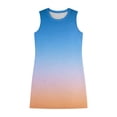 thumbnail image 6 of Gradient Dresses for Women Crew Neck Sleeveless Mini Dress with Side Slit Lightweight Basic Casual Dresses Wrinkle-Free 2026 Summer Beach Travel Vacation Short Sundress, 6 of 6
