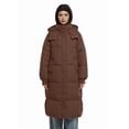 thumbnail image 5 of Katigan Long Puffer Jacket for Women, Thickened Winter Coat Hooded with Deep Pockets, Ladies Warm Winter Jacket Brown L, 5 of 6