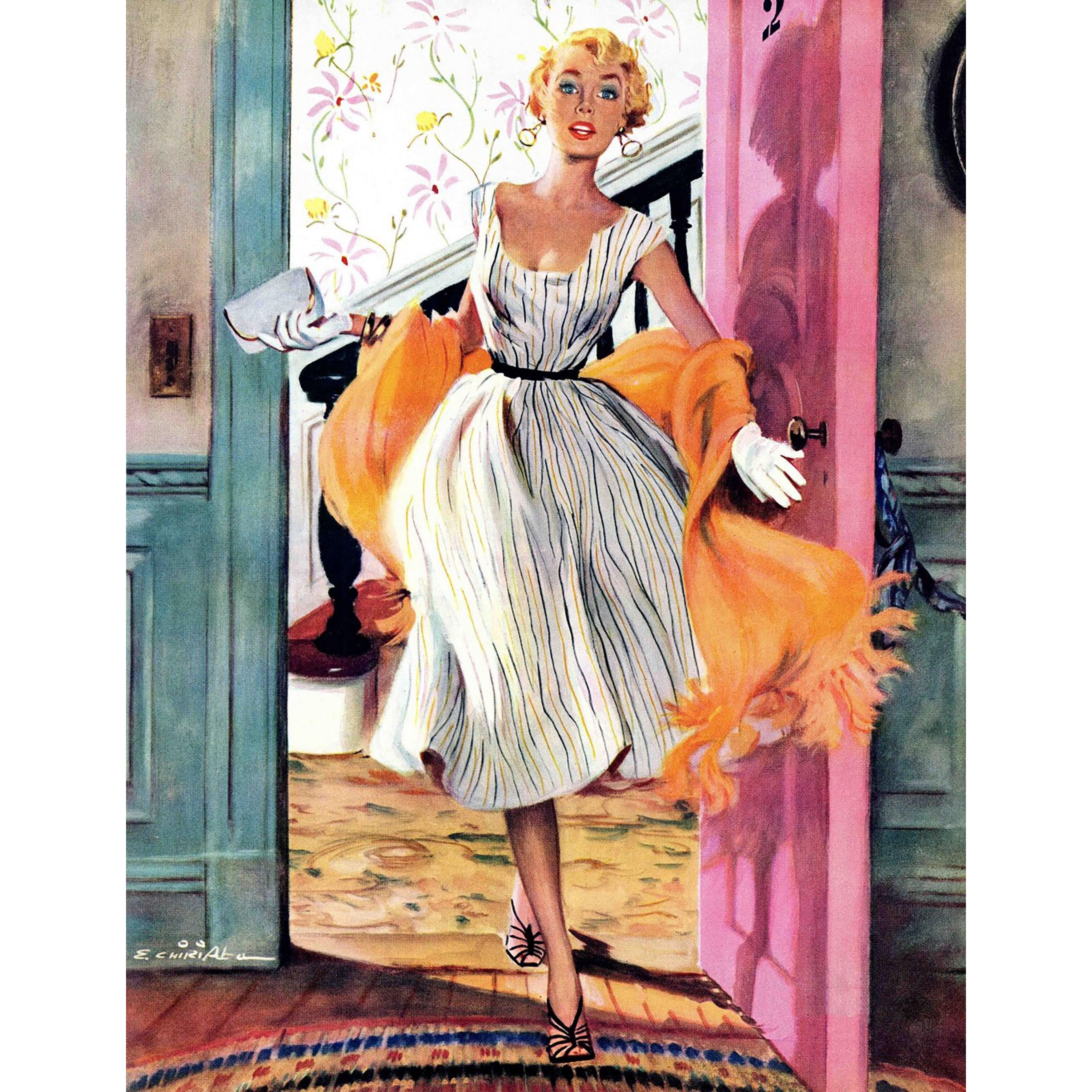 Marmont Hill "The Lady's Future" by Ernest Chiriaka Painting Print on Canvas