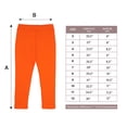 thumbnail image 5 of Lilax Girls' Basic Solid Cotton Full Length Soft Leggings Orange 2 Years, 5 of 5