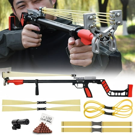 Piaoyu Outdoor Telescopic Rod Slingshot for Hunting and Shooting for Adults Slingshot Shooting Accessories for Target Practi