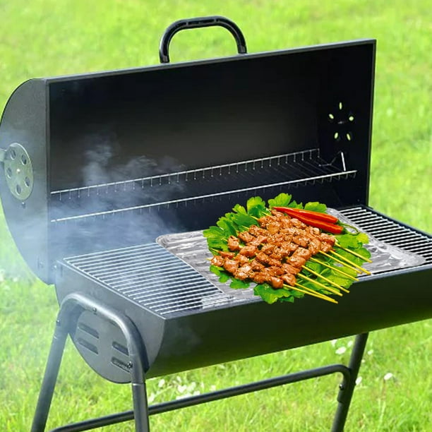 20pcs jetables feuille d'aluminium barbecue griller plaques de cuisson  extérieur barbecue de rechange 