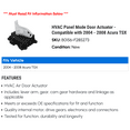 thumbnail image 2 of HVAC Panel Mode Door Actuator - Compatible with 2004 - 2008 Acura TSX 2005 2006 2007, 2 of 2