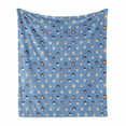 thumbnail image 1 of Childish Soft Flannel Fleece Blanket, Boys and Girls Faces Teenager Youth Portraits Multicultural Ethnicity, Cozy Plush for Indoor and Outdoor Use, 50" x 60", Sky Blue Orange Redwood, by Ambesonne, 1 of 5