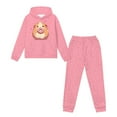 thumbnail image 5 of DISNIMO Pink Guinea Pig Hoodies Sets for Girls Pullover Hoodie Kids Girls Sweatshirts Preppy for Girls 10 12 Hoodies and Sweatpants Set Girls Drop Shoulder Hooded Sweatshirt with Pockets, 5 of 7