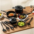 thumbnail image 2 of Wallfire Non Stick Cookware Set,Pots and Pans Set,Saucepan Cooking Pot Frying Pan with Lids,Dishwasher Safe,Black, 2 of 8