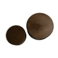 thumbnail image 4 of Kevinplus Nesting Coffee Table Set of 2 with Vertical Textured Embossed Design for Living Room, Office and Dining Room, Brown, 4 of 9