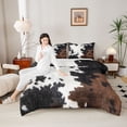 thumbnail image 5 of Homewish Vintage Cow Hide Full Size Comforter Sets,Rustic Farmhouse Cabin Bedding Comforter Set,Country Cattle Hide Bedding Sets For Adults,Breathable Home Decor Reversible,3-Piece, 5 of 9