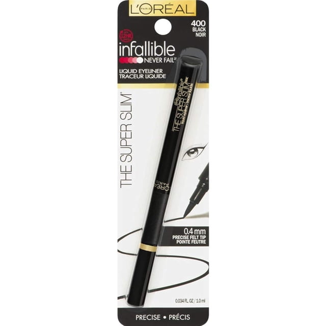 Delineador líquido L'Oreal Paris Infallible The Super Slim Black