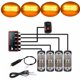 thumbnail image 4 of 4 piezas 20 luces estroboscópicas LED 12V 1 en 1 luz estroboscópica intermitente de emergencia para automóvil (luz amarilla), 4 of 5
