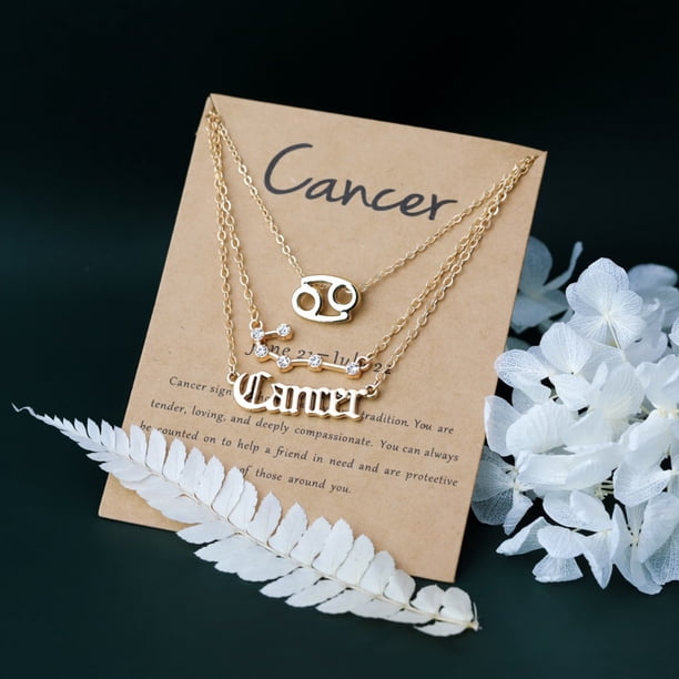 Collar En Capas Collar De Constelación 3 Piezas / Juego Collar De Signo De Estrella Para Mujer Virgo Escorpio Géminis Libra Leo Sagitario Capricornio Tauro Aries Acuario Cáncer ANGGREK Otros