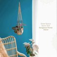 thumbnail image 3 of 3 Pack Macrame Plant Hangers Indoor Different Size Hanging Planter Basket Flower Pot Holder with Beads No Tassels 35'/29'/23', Medium, Brown, 3 of 5