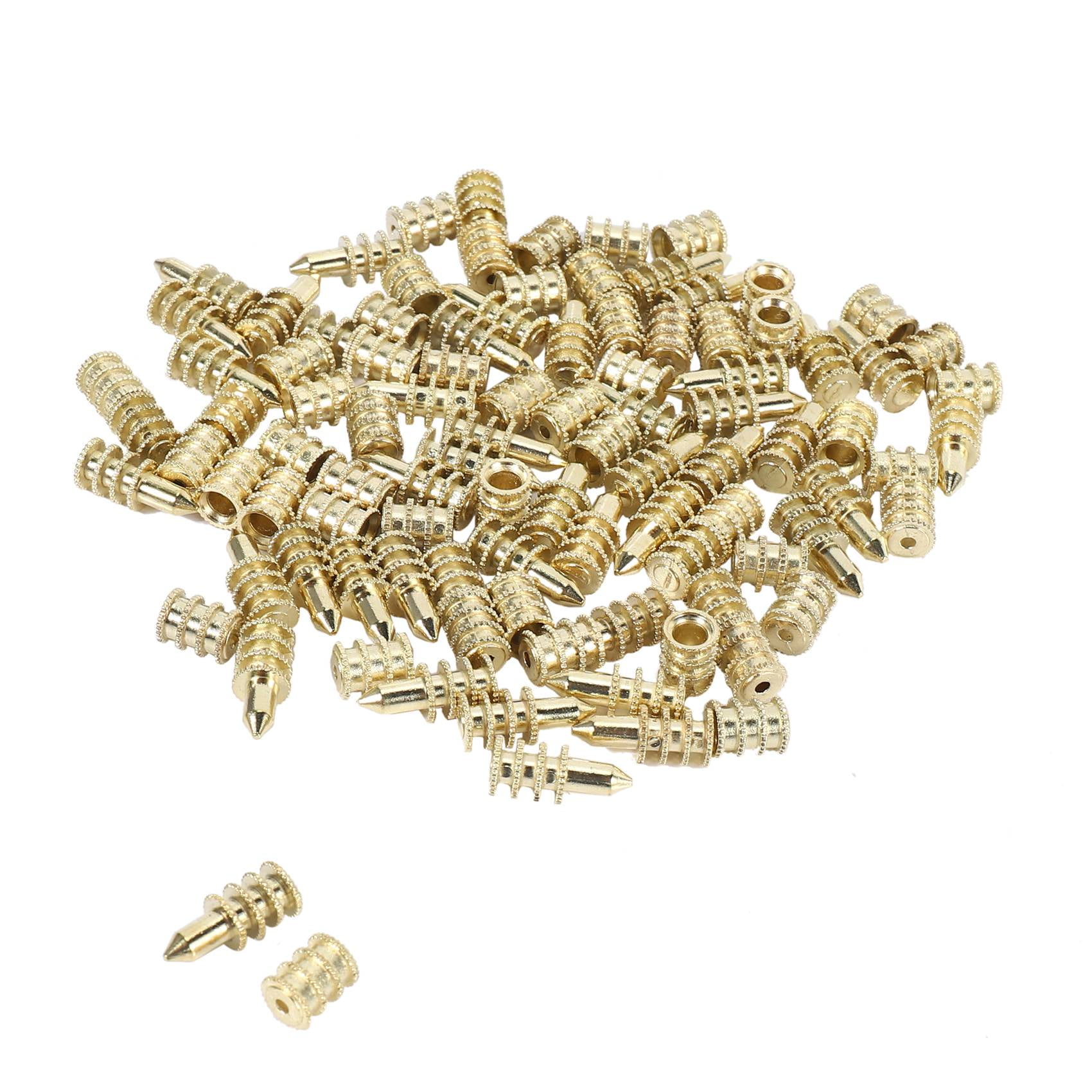 50 Pieces Gold Dining Table Top Leaf Alignment Pins with Sockets 8x20mm 