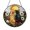 Acrylic 3.5 Inch, variant on Floral Dog Couple Window Hanging Glass Suncatcher, Romantic Pet Artwork with Bright Flowers