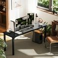 thumbnail image 2 of CZMDZH Modern Simple Large Computer Desk, 71" Long Home Office Desk for Two Person, Multi-Purpose Computer Table for Home Office Study, Black, 2 of 9
