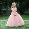 thumbnail image 4 of EnJoCho Children's Formal Dress Flower Girl Dress Applique Tulle Dresses Wedding Guest Communio𝗇 Birthday Par𝗍y Pageant Baptism Princess Gown, 4 of 8