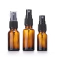 thumbnail image 1 of Paquete de 15 minibotellas de viaje de plástico vacías de color ámbar con niebla fina, atomizador cosmético de maquillaje recargable portátil, botella de tamaño de viaje, 1 of 5