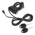 thumbnail image 2 of Electric Bike Throttle Grip 4 Lights Lock Speed Twist Throttle Grips with Keys for 48V Electric Bike Modification SM Interface, 2 of 8