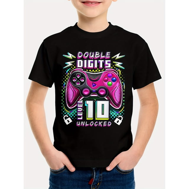 Boy'S Casual Summer T-Shirt - "Easily Distracted by Airplanes" Graphic Print, Short Sleeve, Round Neck, Lightweight & Stretchy Fabric, Perfect for Casual Attire, Casual Summer Wear | Ca