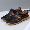 thumbnail image 4 of EliteGoogv Womens Flat Sandals Closed Toe Adjustable Strap Summer Shoes For Women Casual Outdoor Walking Footwear Black US:10.5, 4 of 7