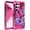 Rose Blue Butterfly, variant on Meshine Phone Case for Samsung Galaxy S23 Ultra 5G,Glow in The Dark Heavy Duty Shockproof Protection Hard Plastic Bumper+Soft Silicone Case,Purple Rose