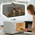 thumbnail image 3 of FOR U DESIGNS Highland Cattle Sheep Daisy Print Microwave Oven Dust Cover Dustproof Small Appliance Covers Stain Resistant Microwave Oven Grill Covers Protector with Top Handle-L, 3 of 8