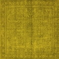 thumbnail image 1 of Ahgly Company Indoor Square Oriental Yellow Industrial Area Rugs, 4' Square, 1 of 4