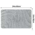 thumbnail image 6 of Unique Bargains Non Slip Bath Mat Geometry Bathroom Rug Absorbent Mat Microfiber Bath Rugs Light Gray 16" x 24", 6 of 6
