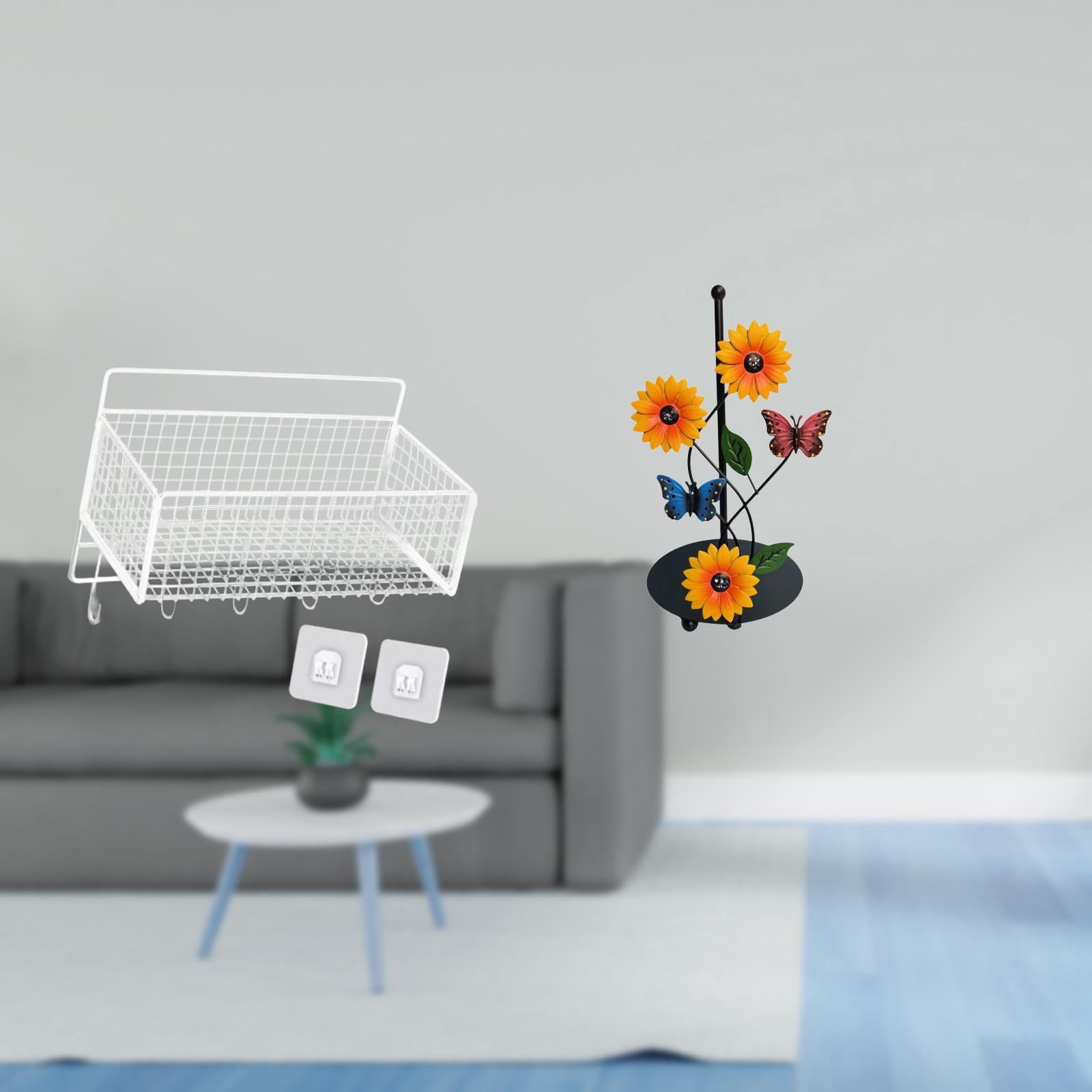 Fiocias Hanging Storage Basket Wire Organizer Cabinet Toilet Paper Holder Iron Basket Rack Suitable for Kitchen Bathroom Living Room Dorm Apartment