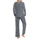 thumbnail image 4 of Puntoco Conjunto de pijama cómodo para mujer, conjunto de pijama con parte superior y pantalones casuales con estampado degradado para mujer, 4 of 5