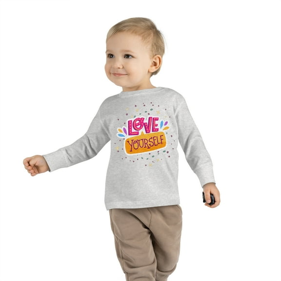 Rabbit Skins Fun Love Yourself Toddler Long Sleeve Tee