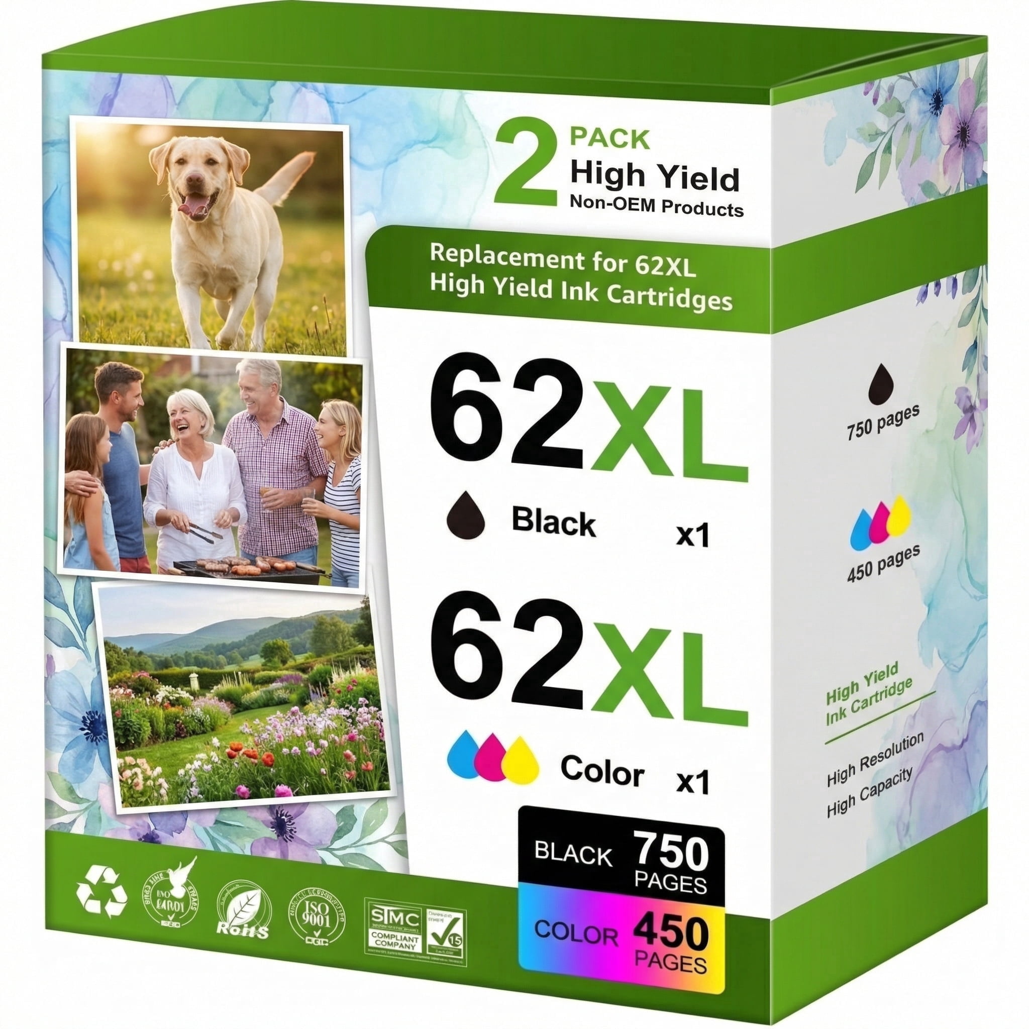 HP 62XL Black High-yield Ink Cartridge for Envy and OfficeJet