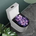 thumbnail image 2 of ZIATUBLES Hibiscus Butterfly Print Universal Fit Toilet Lid Cover with Elastic Edges Washable Reusable Stretchable Fabric for Most Lids Bathroom Decor Accessories, 2 of 6