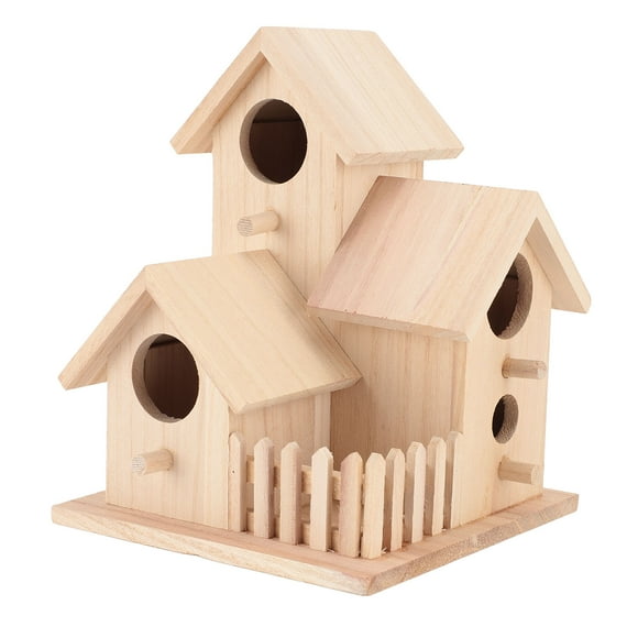 Outdoor Birdhouse, Cedar Wood Garden Bird House Multifunctional for Patio
