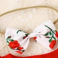 thumbnail image 4 of Bébé Filles Robe Romper Mouche Manches Floral Romper + Bandeau Noeud, 4 of 9