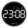 thumbnail image 1 of Digital Wall Clock with Colorful Light,10Inch LED Digital Clock with Remote,Time Alarm Clock for Li, 1 of 5