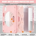 thumbnail image 5 of for iPad Mini 7th Gen 8.3" 2024 Case, Durable Sturdy Protection Case with Rotation Stand, Portable Hand Strap and Shoulder Strap Pencil Holder, Case for iPad Mini 6th Gen 8.3" 2021, Pink, 5 of 16