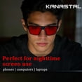 thumbnail image 6 of KANASTAL Blue Light Glasses Men Women Sleeping Glasses Rest Anti Glare UV400 Red Lens, 6 of 7