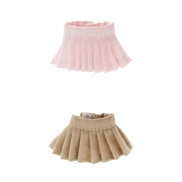 Conjunto de 2 muñecas de princesa, minifalda plisada, vestido de ropa para muñecas 1/12, ropa de vestir, juego de simulación Macarena Falda de muñeca OB11