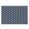 thumbnail image 1 of Geometric Cutting Board, Inspired Floral Design Interlocking Circles Pattern Flower, Decorative Tempered Glass Cutting and Serving Board, Large Size, Dark Blue Cream, by Ambesonne, 1 of 1