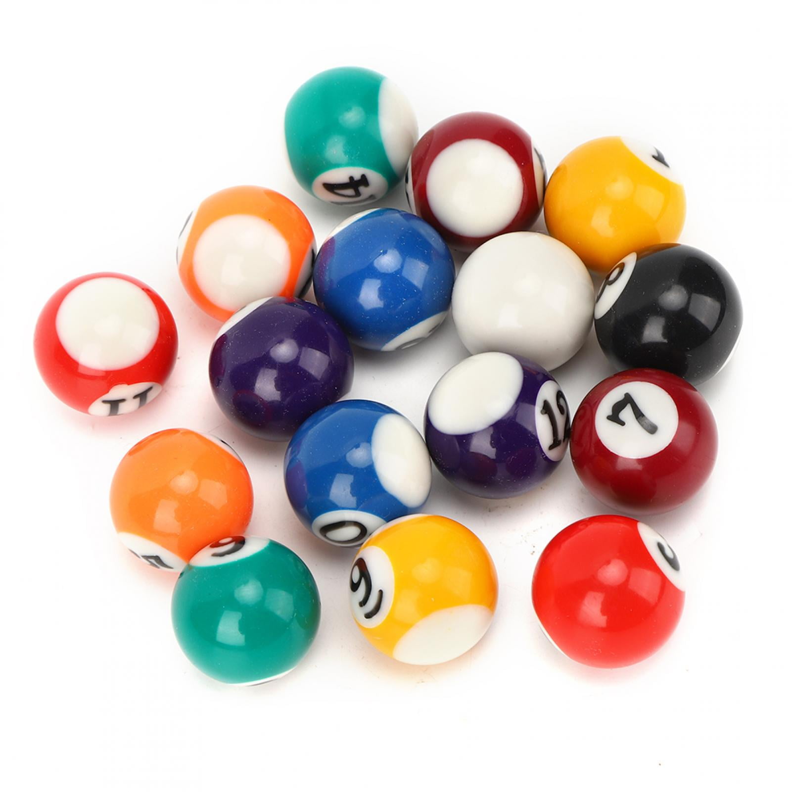 Deror Billiard Ball 16PCS Eco‑friendly Resin Mini 2.5CM Children Billiard Ball Toy Pool Table Accesssory 