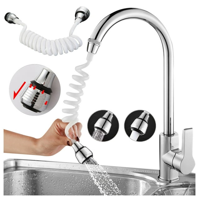 Cqxid Faucets Under $5 Extension Extended Extension Water Kitchen Home Extender Faucet Universal Sprayre Kitchen Faucet Faucet Rotat Filter Saving Faucets