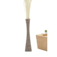 thumbnail image 5 of Leewadee Large Wicker Floor Vase – Handmade Flower Holder Made of Bamboo and Bast, Sophisticated Funnel Vessel for Decorative Branches,  Brown White, 5 of 5