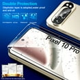 thumbnail image 2 of 2+2 Pack for Google Pixel 10 Pro XL Screen Protector, 2 Tempered Glass Film & 2 Camera Lens Protector, Bubble-free, HD Clear, 2 of 7