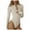 Beige, variant on TQWQT Womens Snap Closure V Neck Ribbed Short Long Sleeves Casual Slim Fit Bodysuit Shirts Tops