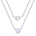 thumbnail image 4 of Fine Silver Plated Double Necklace Set with Simulated Diamonds Adult, 4 of 5